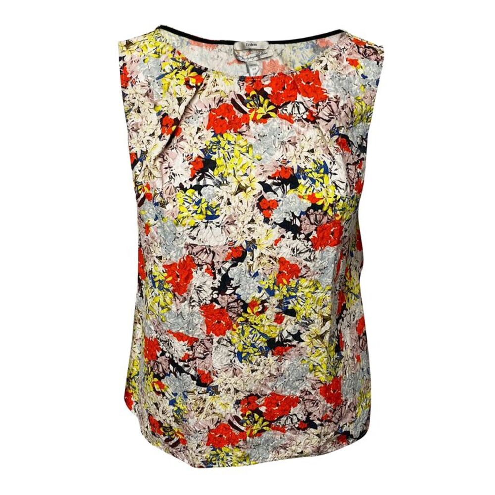 Erdem Sleeveless Blouse in Floral Print Cotton